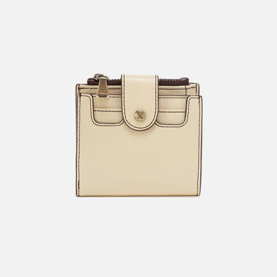 Dunn Mini Wallet in Polished Leather - Butter Yellow