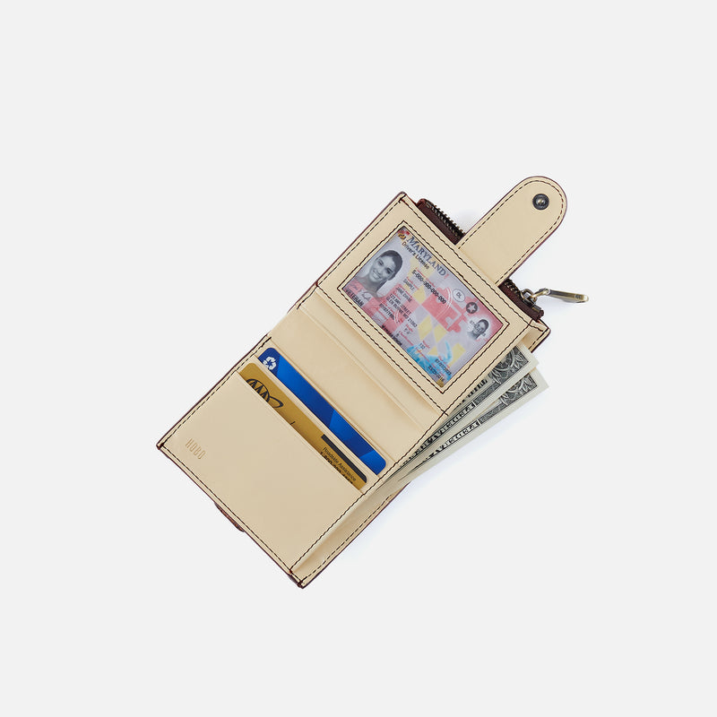 Dunn Mini Wallet in Polished Leather - Butter Yellow