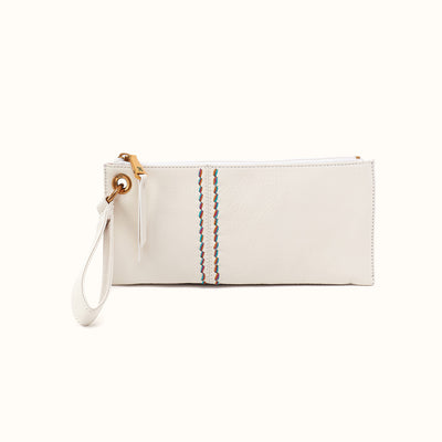 Vida Wristlet in Pebbled Leather - Coastal Cloud