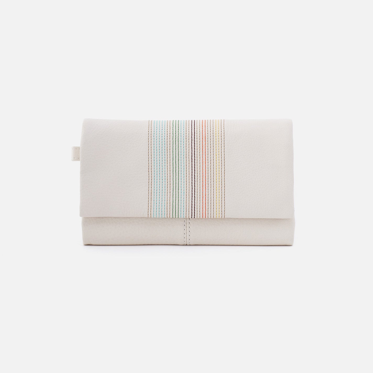Keen Continental Wallet in Pebbled Leather White