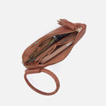 Sable Wristlet in Buffed Leather - Burnished Saddle