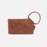 Sable Wristlet in Buffed Leather - Burnished Saddle