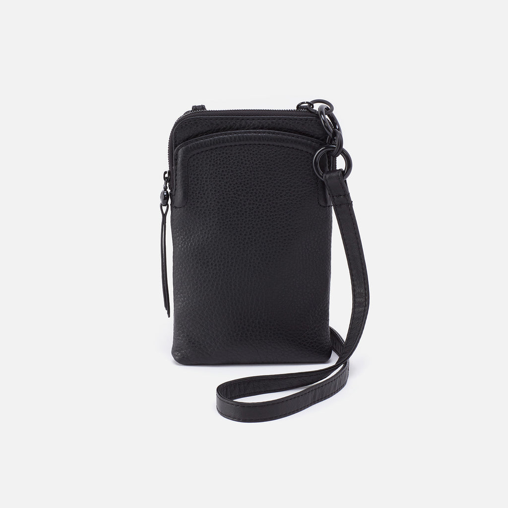 Nila Phone Crossbody in Pebbled Leather - Black – HOBO