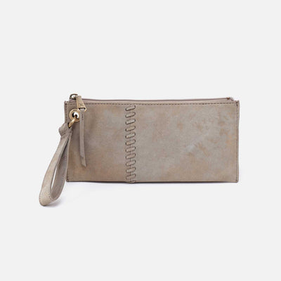 Vida Wristlet in Nubuck Leather - Golden Granite