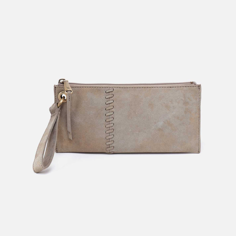 Vida Wristlet in Nubuck Leather - Golden Granite