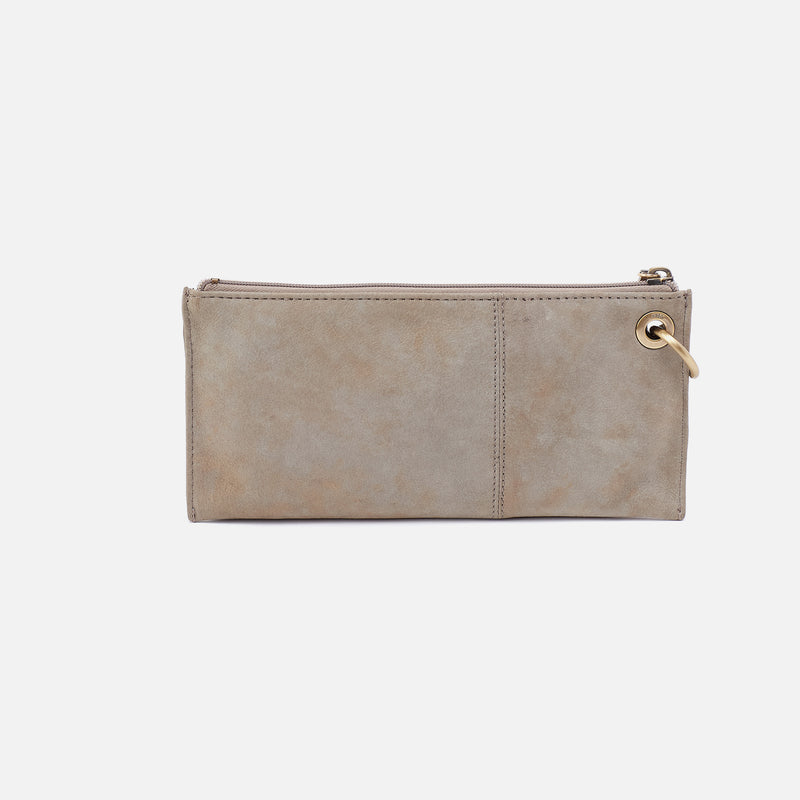 Vida Wristlet in Nubuck Leather - Golden Granite