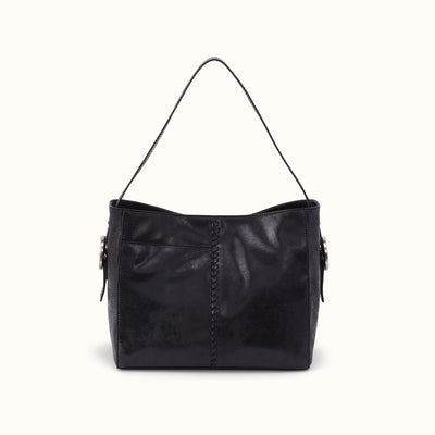 Render Shoulder Bag In Buffed Leather - Black