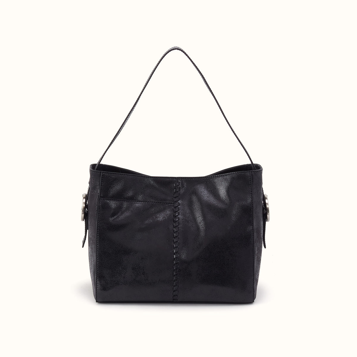 Render Shoulder Bag In Buffed Leather - Black