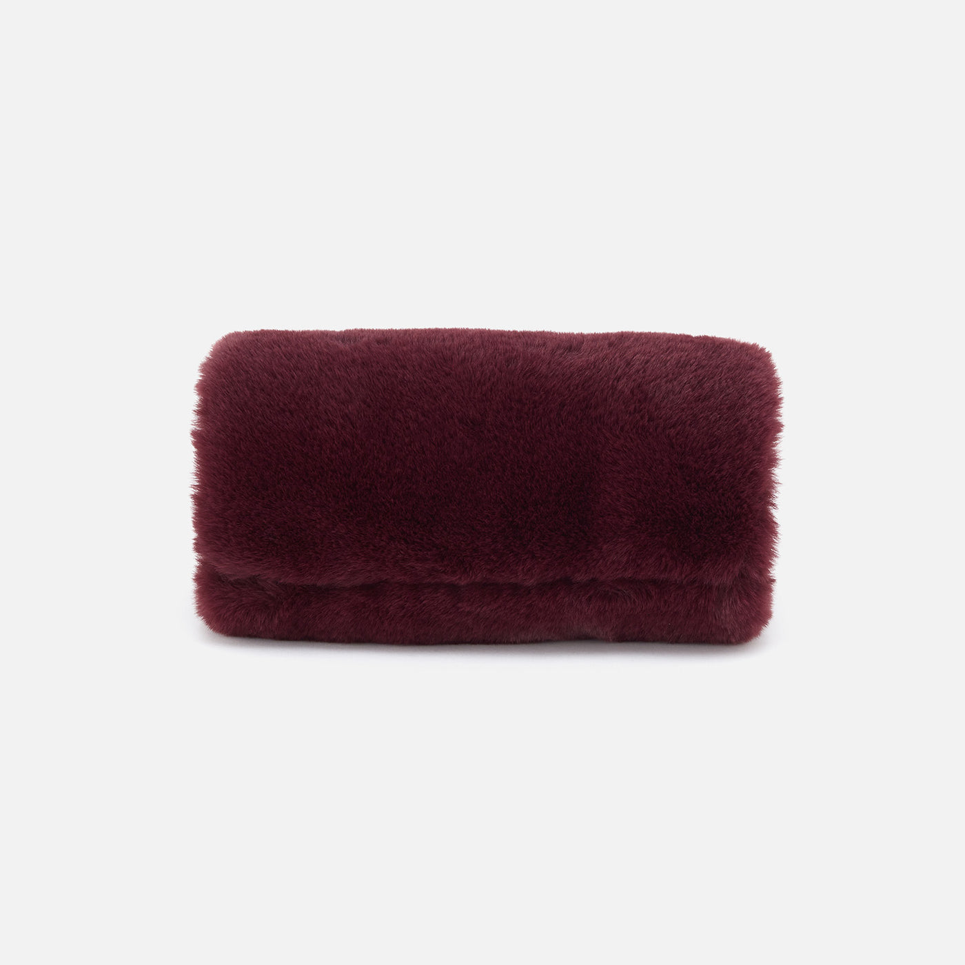Zuri Muff in Faux Fur and Polished Leather - Plum