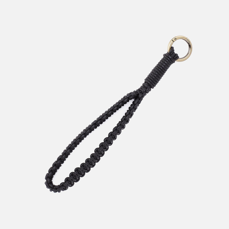 Leather Cord Strap In Coated Leather Cording - Black
