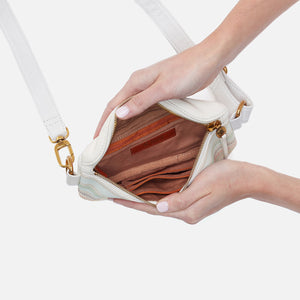 Fern Belt Bag in Pebbled Leather - White