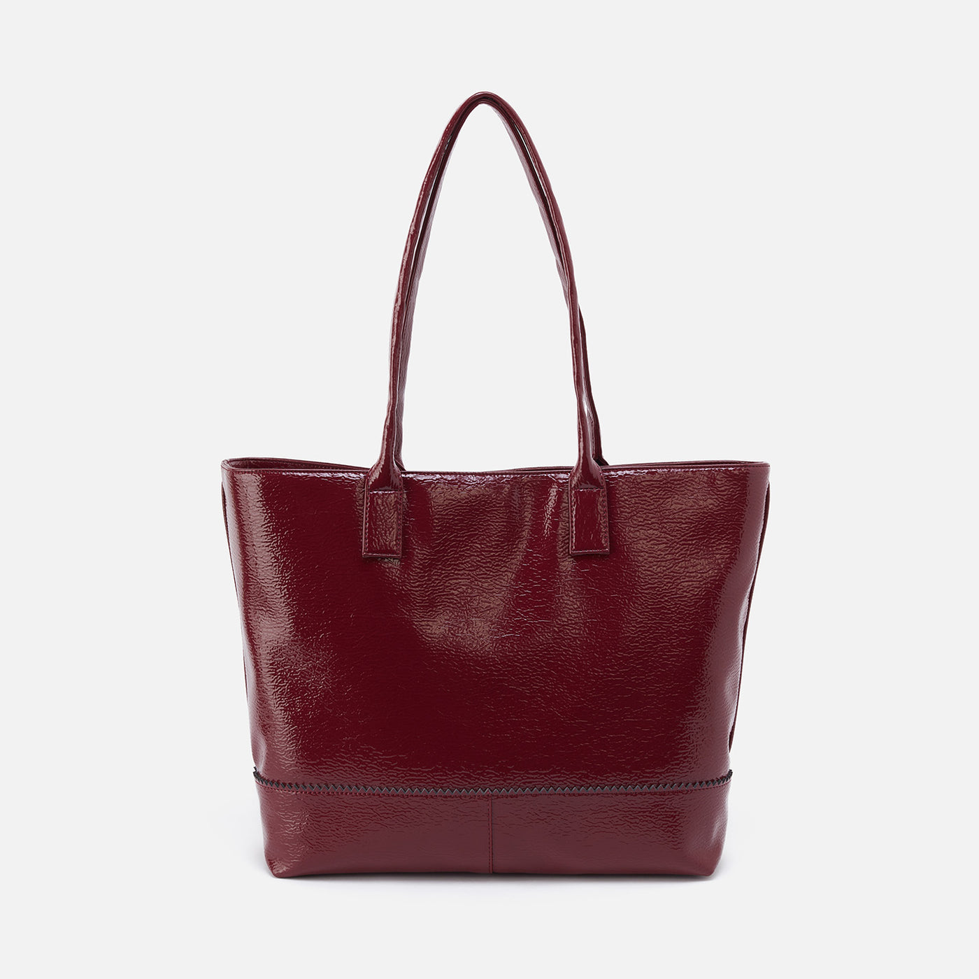 Hobo Shopper Tote | Pebbled Patent - Burgundy Tote Bag | Burgundy | Leather | Hobo