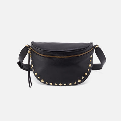 Juno Belt Bag in Pebbled Leather - Black