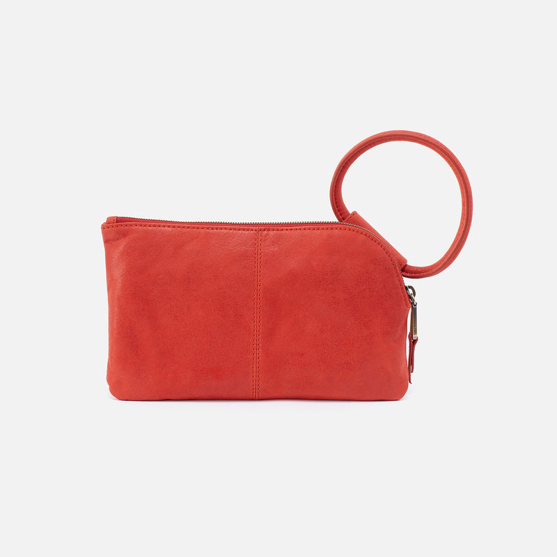 Sable Wristlet in Buffed Leather - Chili
