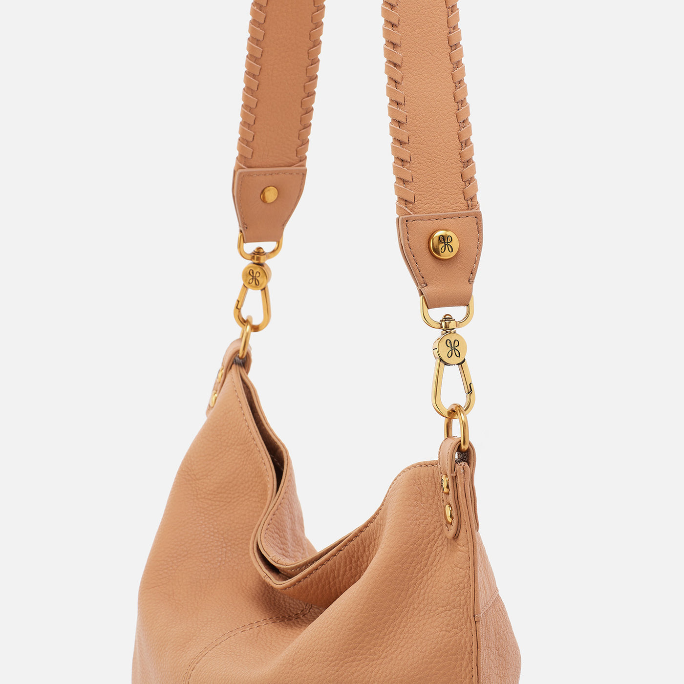 Whipstitch Guitar Strap In Pebbled Leather Sandstorm HOBO