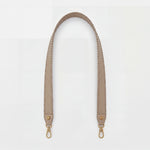 Whipstitch Guitar Strap in Pebbled Leather - Taupe