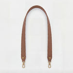 Whipstitch Guitar Strap In Pebbled Leather - Timber Brown