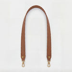 Whipstitch Guitar Strap in Pebbled Leather - Warm Honey