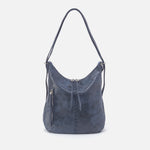 Merrin Convertible Backpack in Buffed Leather - Indigo Sky