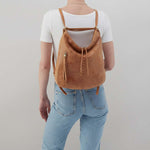 Merrin Convertible Backpack In Buffed Leather - Whiskey