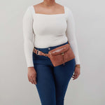 Fern Large Belt Bag in Buffed Leather - Burnished Saddle
