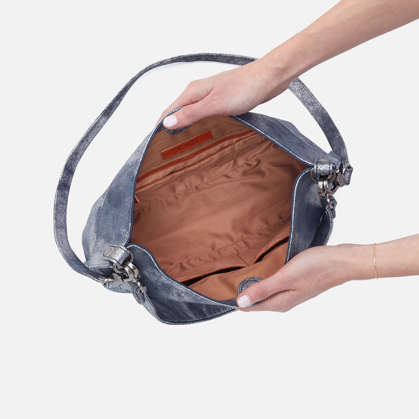 Pewter leather handbags shop