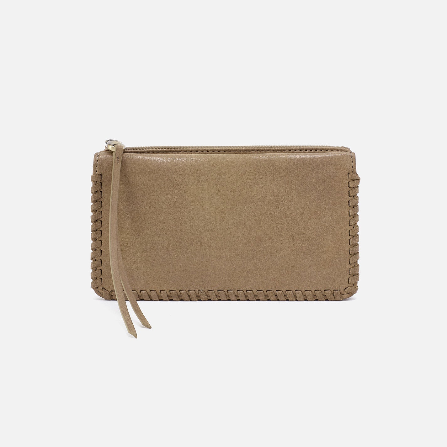 Foray Large Wallet In Metallic Leather Burnished Sage HOBO