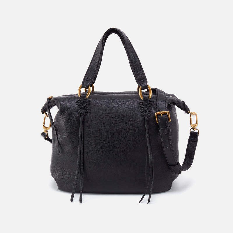 Harley Satchel In Pebbled Leather - Black