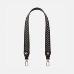 Lattice Stud Strap in Polished Leather - Black