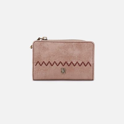 Jill Card Case In Buffed Leather - Hazel