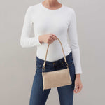 Darcy Crossbody in Buffed Leather - Frosted Pearl