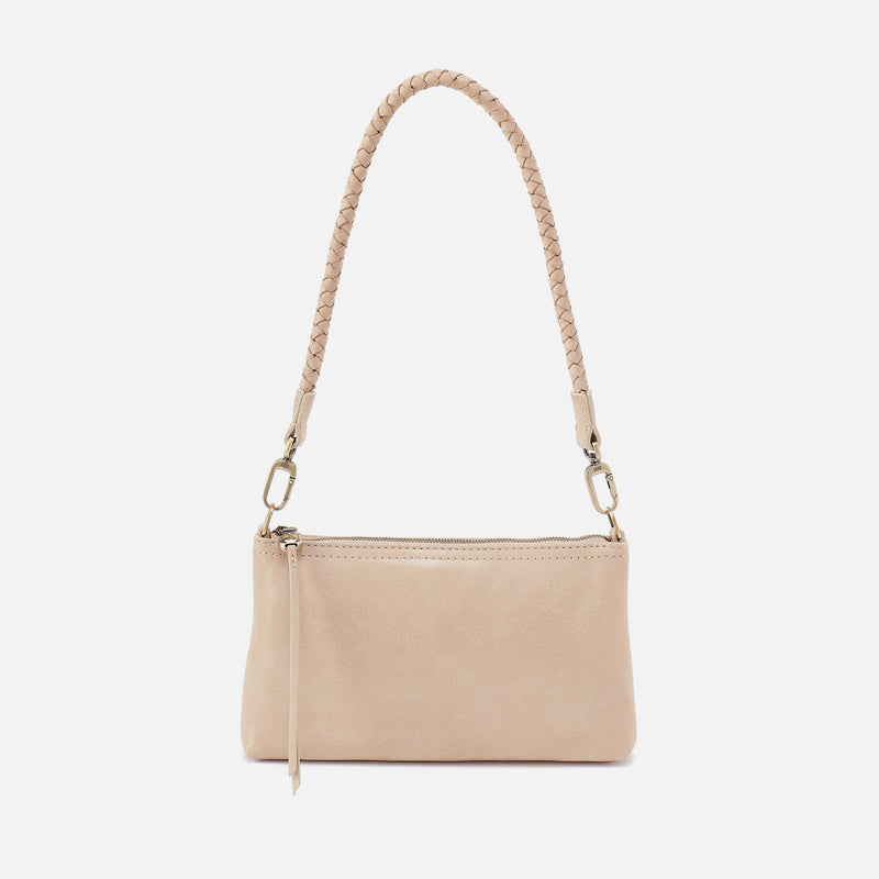 Darcy Crossbody in Buffed Leather - Frosted Pearl