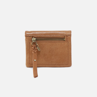 Lumen Mini Wallet in Buffed Leather - Whiskey