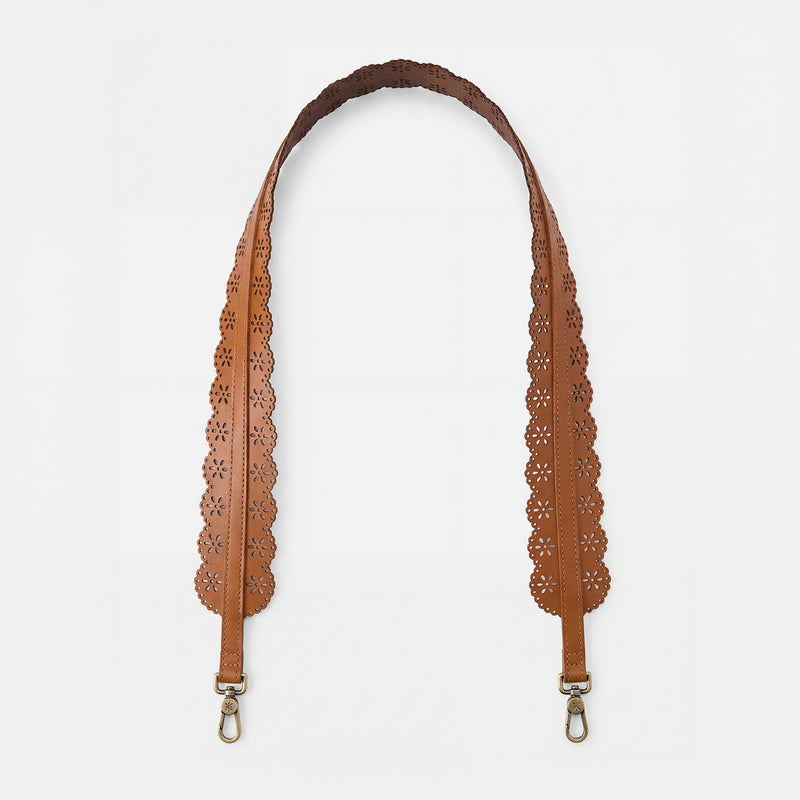 Tabby Long Strap In Smooth Leather - Truffle