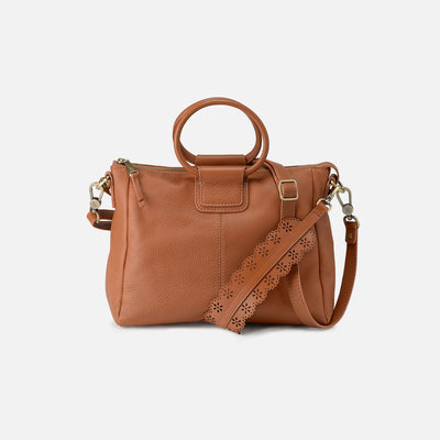 Sheila Medium Satchel In Pebbled Leather - Warm Honey