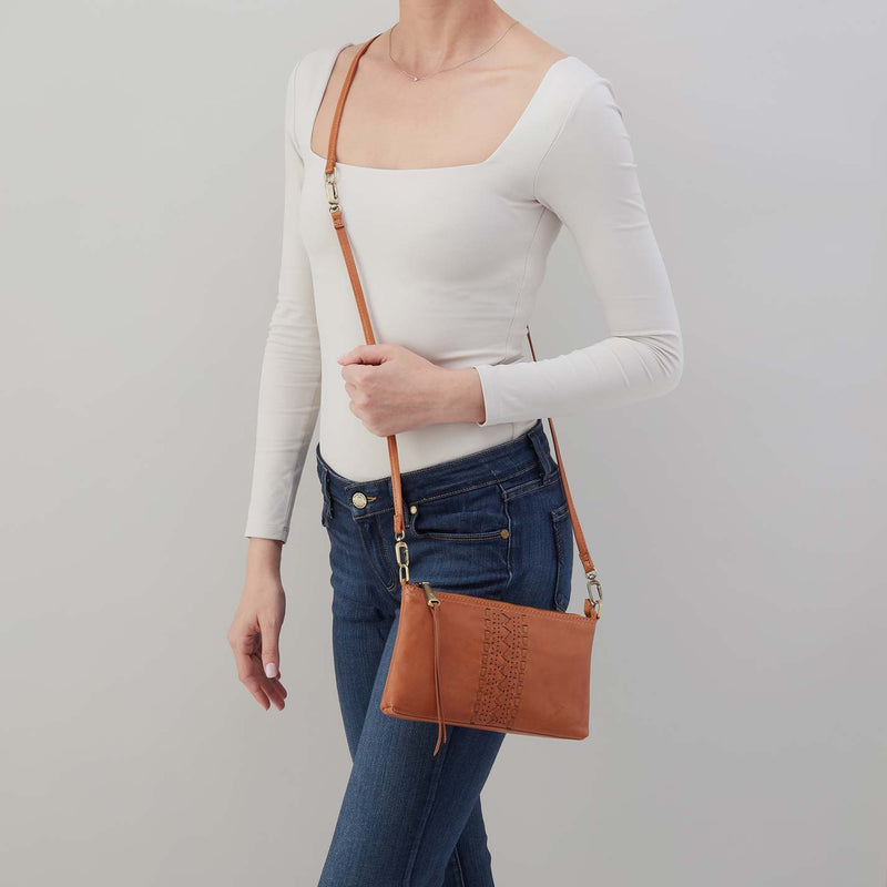 Darcy Crossbody in Washed Leather - Harvest Wheat