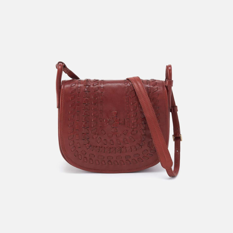 Kiva Large Crossbody in Washed Leather - Chestnut