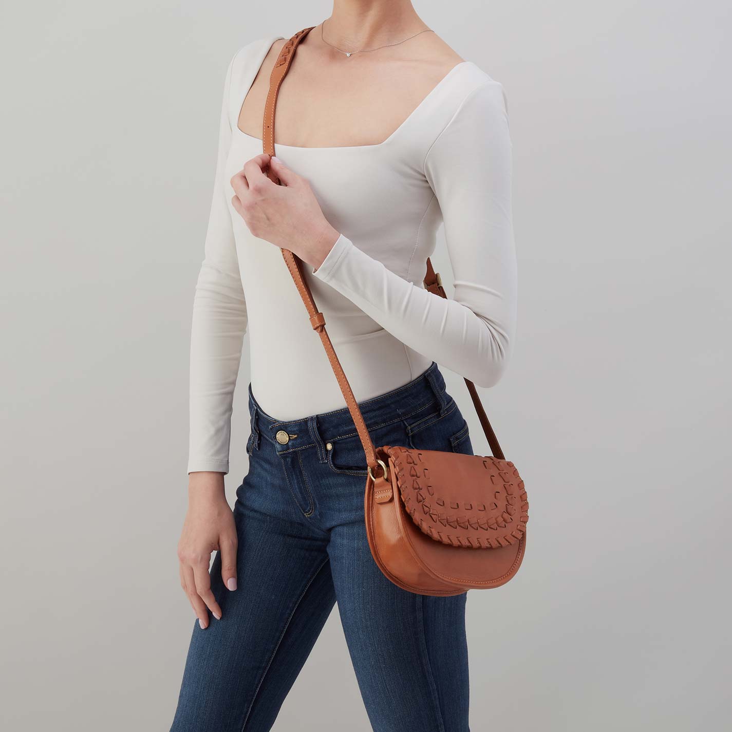 Kiva Small Crossbody in Washed Leather - Harvest Wheat – HOBO