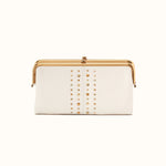Lauren Clutch-Wallet in Pebbled Leather - Coastal Cloud- FOL