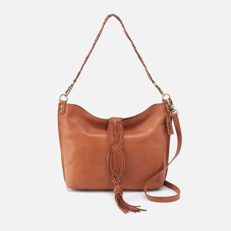 Pier Shoulder Bag in Washed Leather - Harvest Wheat