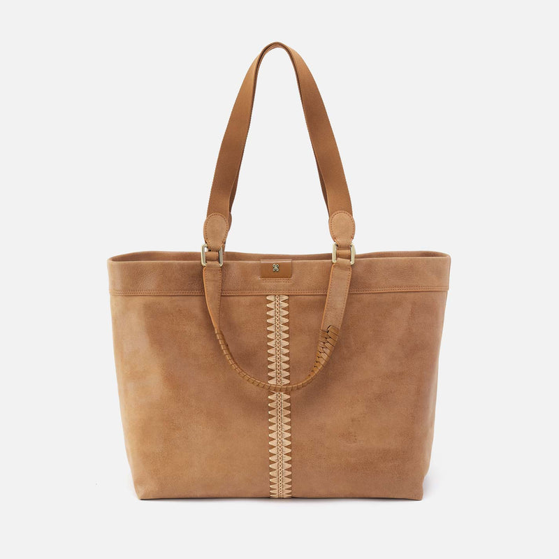 Romy Max Tote in Buffed Leather - Whiskey