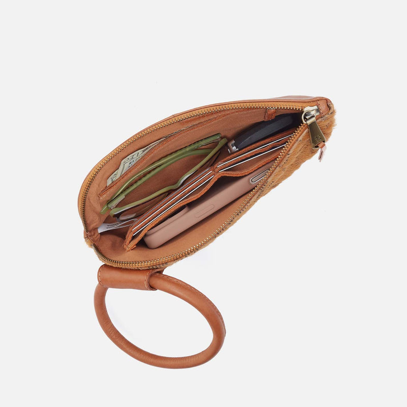 Sable Wristlet in Hair-On Leather - Harvest Wheat Hair-On