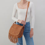 Kiva Large Crossbody in Suede Leather - Barley