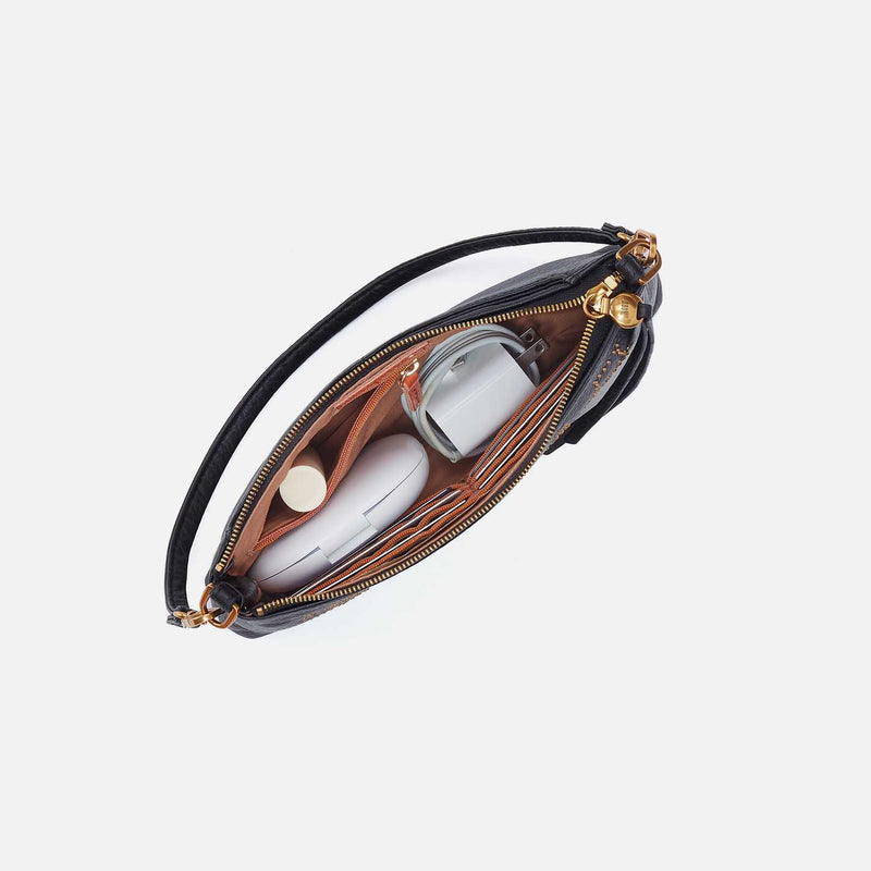 Darcy Crossbody in Pebbled Leather - Black