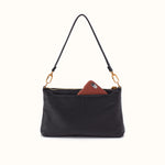 Darcy Crossbody in Pebbled Leather - Black