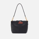Harley Convertible Shoulder Bag in Pebbled Leather - Black With Studs