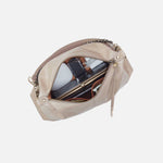 Avon Shoulder Bag in Aniline Gloss Leather - Stone Gloss