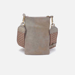 Cass Phone Crossbody in Nubuck Leather - Golden Granite