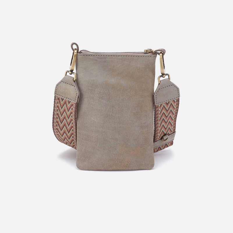 Cass Phone Crossbody in Nubuck Leather - Golden Granite