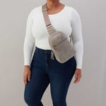 Cass Sling in Nubuck Leather - Golden Granite